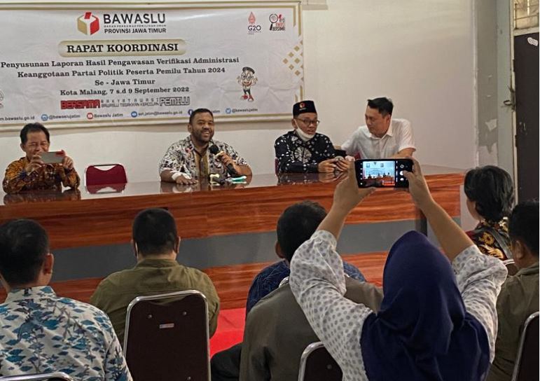 Bawaslu se-Jatim Rancang Laporan Pengawasan Verifikasi Administrasi Keanggotaan Parpol