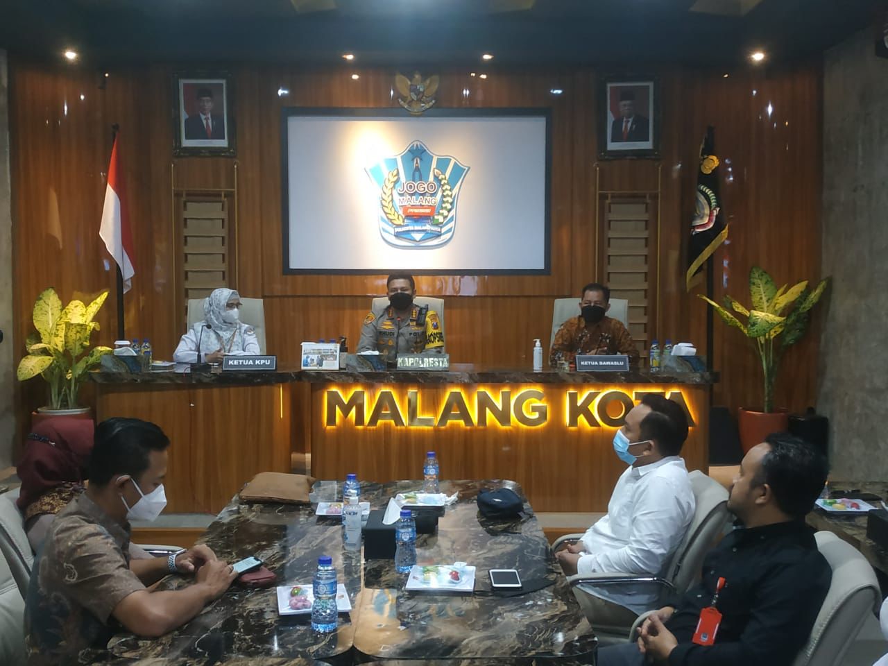 Bawaslu Kota Malang Audiensi Kapolresta, Cegah Kerawanan Pemilu 2024