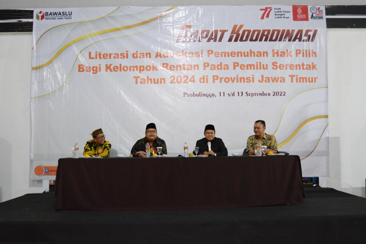 Bawaslu Jatim Perkuat Literasi dan Advokasi Kelompok Rentan Pemilu 2024