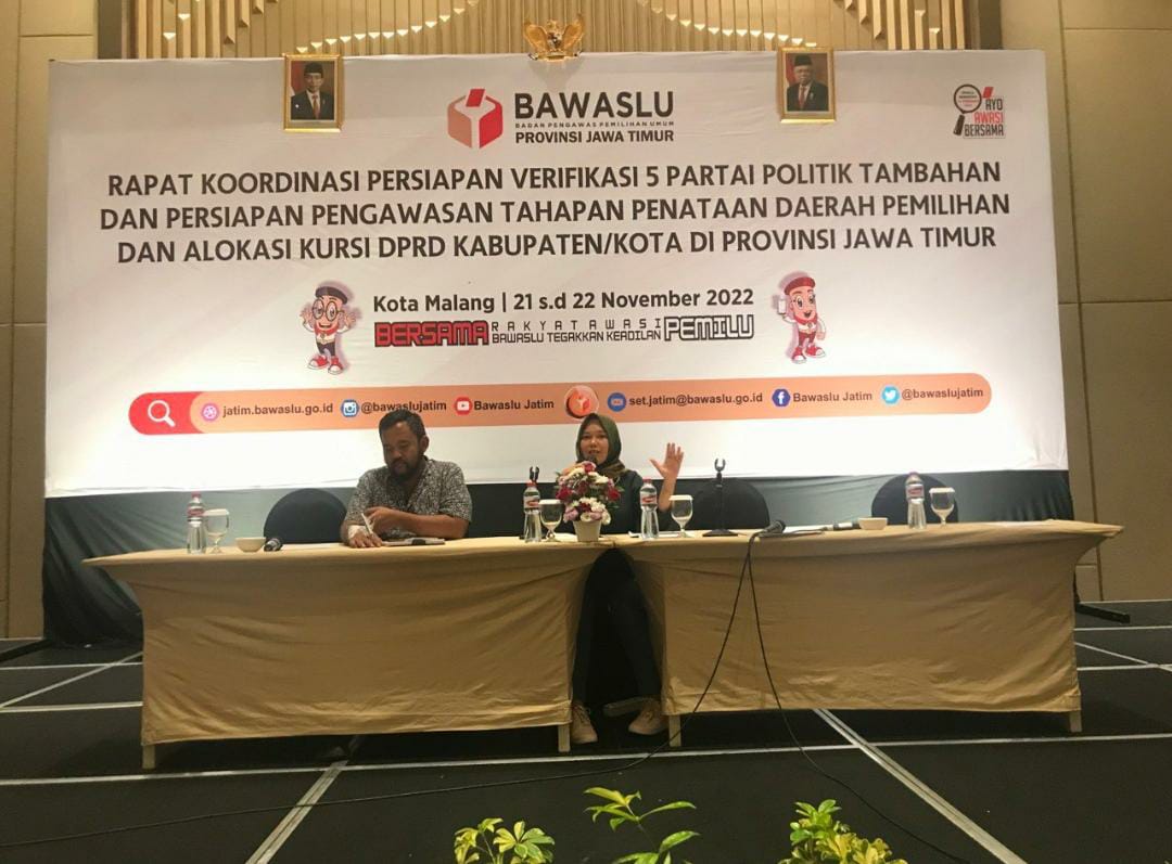 Bawaslu se-Jatim Persiapkan Pengawasan Penataan Dapil dan Alokasi Kursi DPRD