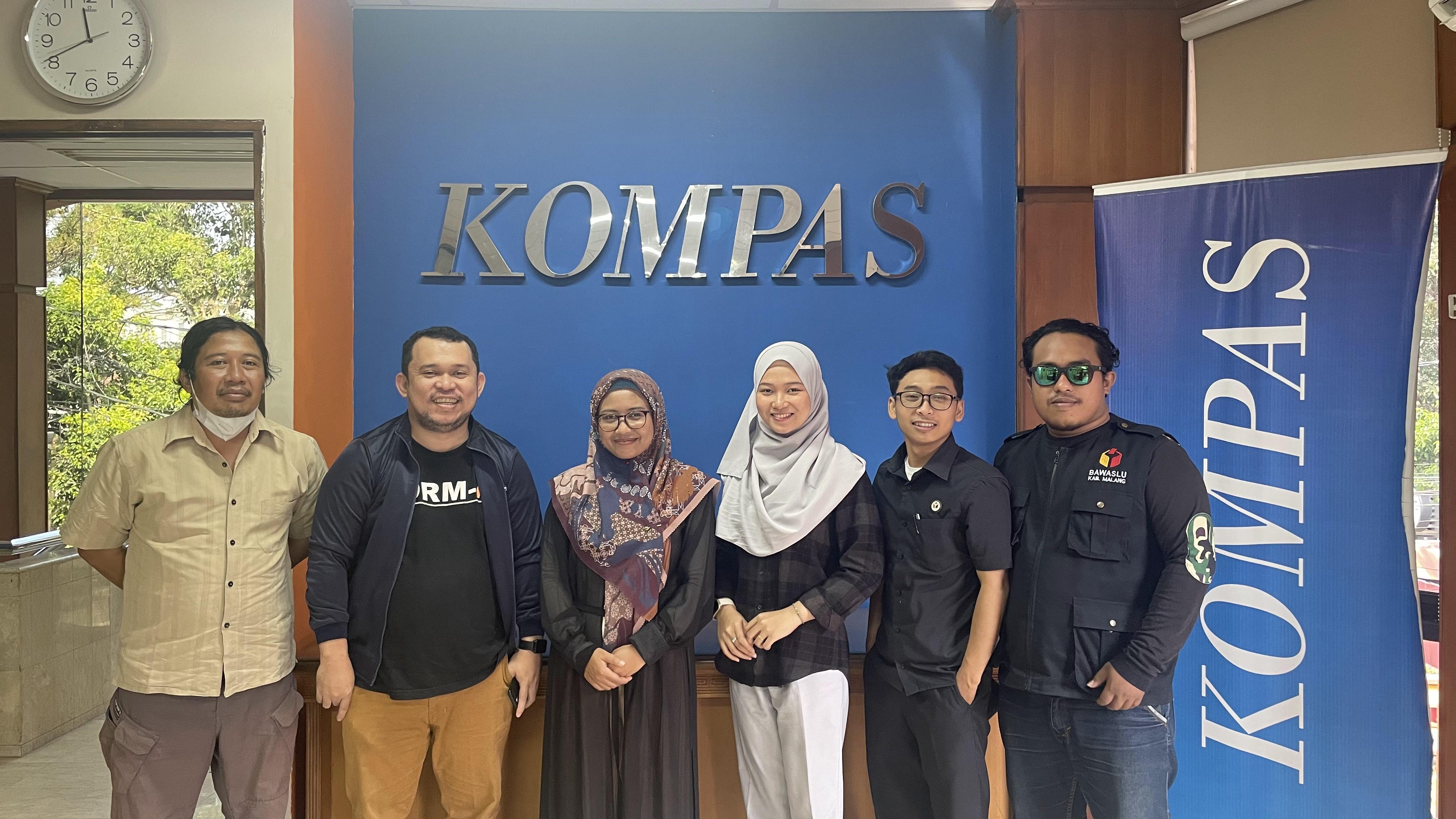 Bawaslu Kabupaten Malang Lakukan Media Visit Kompas Guna Kawal Isu Nasional Kepemiluan