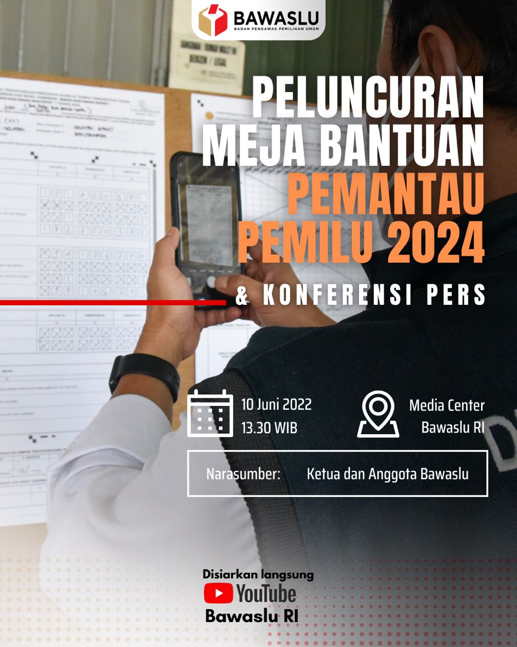 14 Juni Tahapan Dimulai, Aang Mengajak Masyarakat Jatim Daftar Pemantau Pemilu