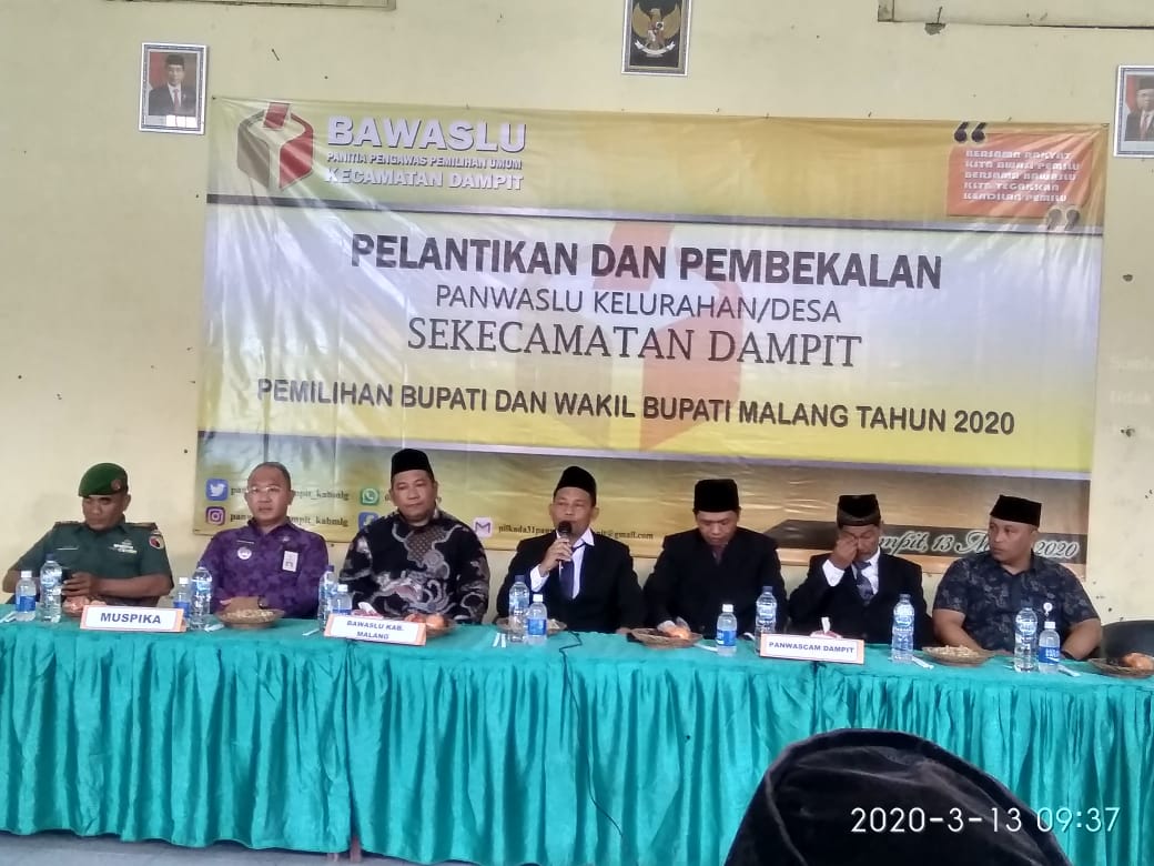 Samsul Muarif : Dengan dilantik menjadi Panwaslu Kelurahan/Desa maka dibatasi juga Hak Sosial