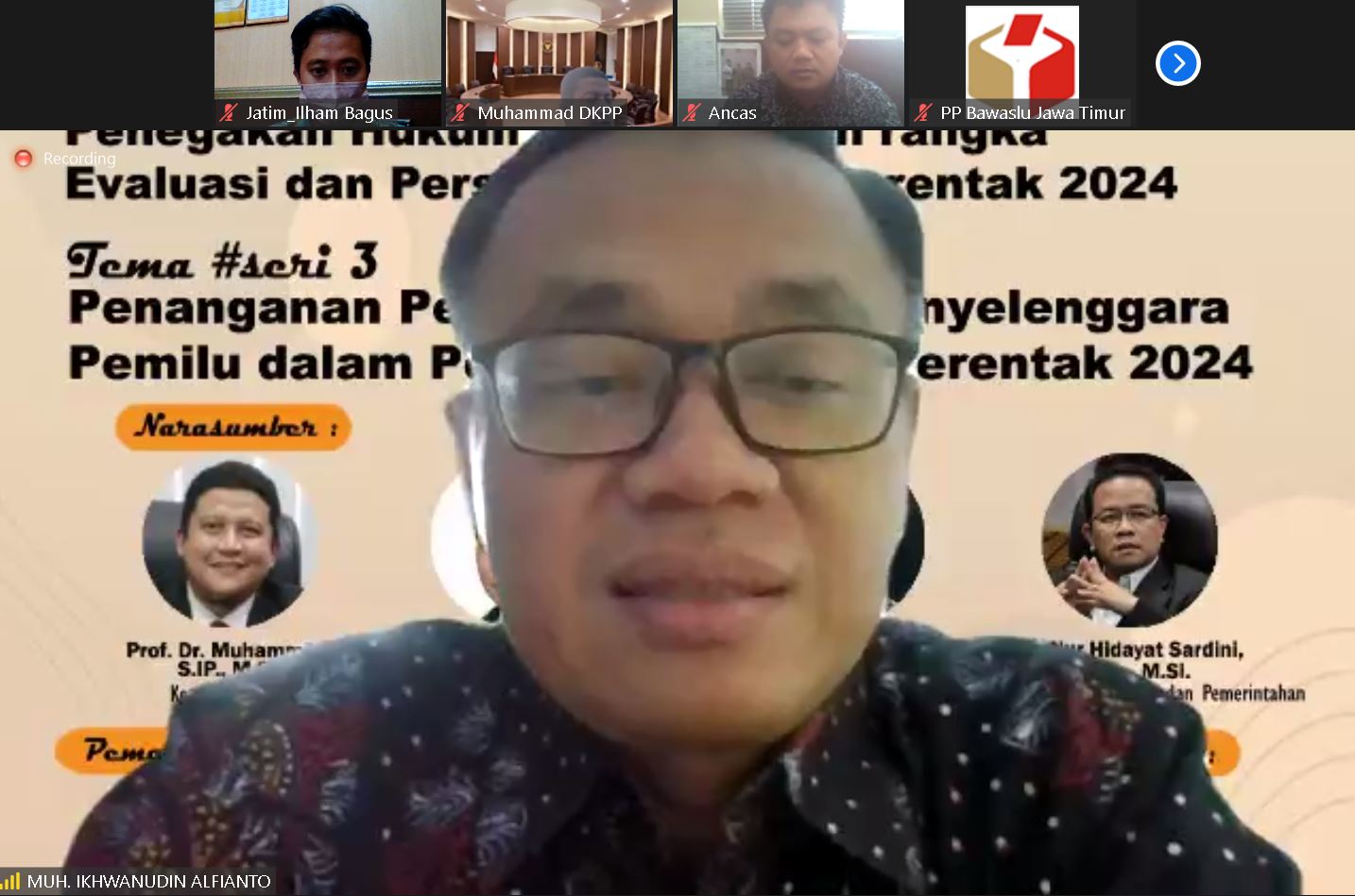 Bedah Pelanggaran Kode Etik, Ikhwan: Penyelenggara Pemilu 2024 Harus Berintegritas