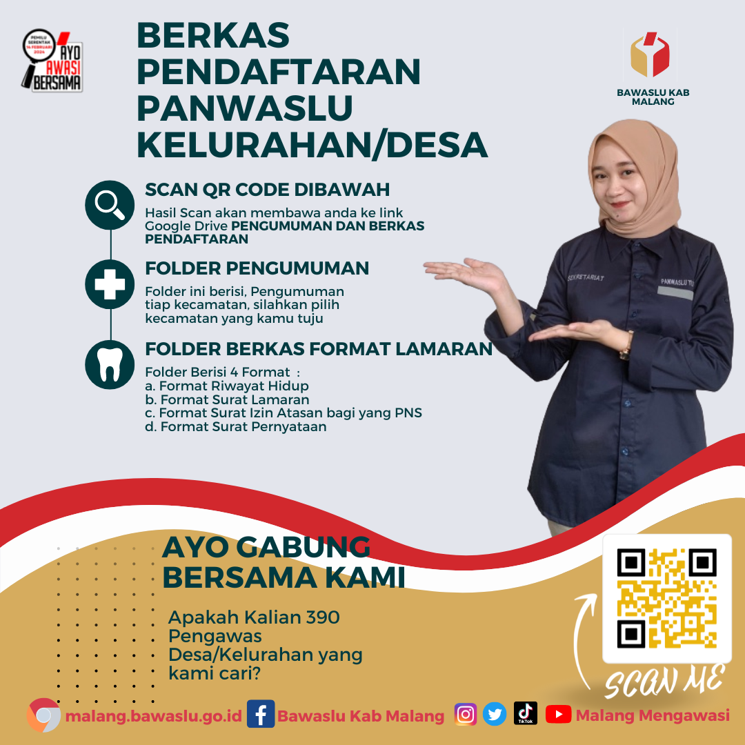 Pengumuman Penerimaan Panwaslu Kelurahan/Desa Se Kabupaten Malang