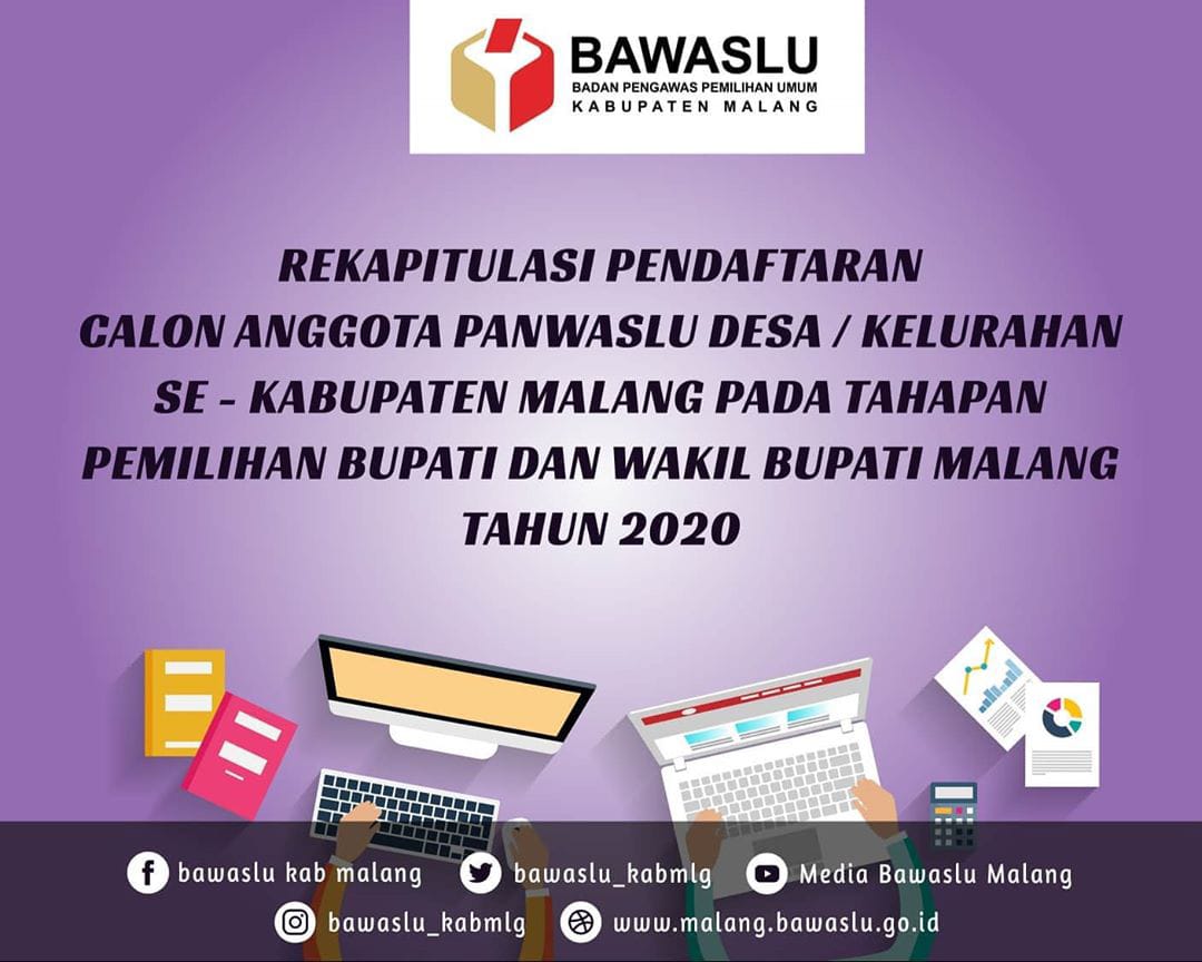 Pendaftaran Panwaslu Desa ditutup 950 orang Pendaftar Panwaslu Desa se Kabupaten Malang