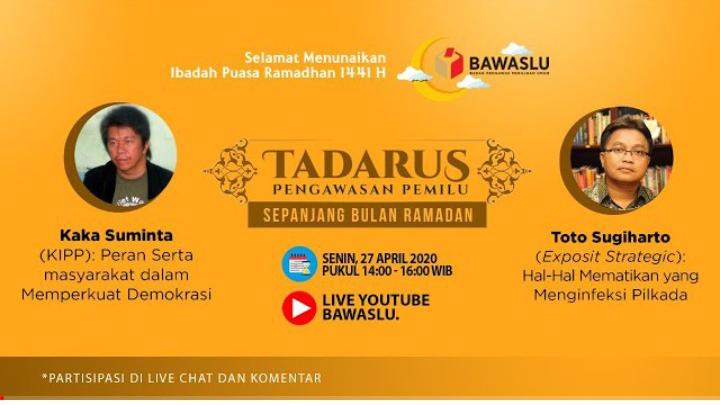 Tadarus pengawasan hari pertama ungkap infeksi pilkada dan melemahnya kekuatan sipil