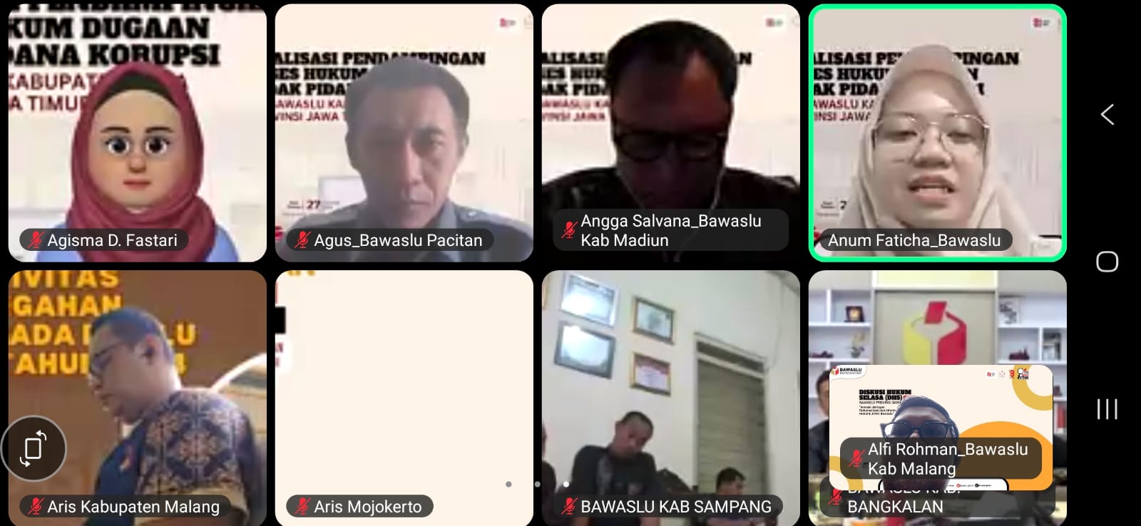 Anggota Bawaslu Kabupaten Malang bersama Jajaran Sekretariat ikuti Giat Sosialisasi yang diselenggarakan Bawaslu Jawa Timur (27/10/2026)