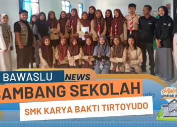 Bawaslu Sambang Sekolah SMK Karya Bakti Tirtoyudo