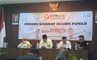 Bawaslu Kabupaten Malang Adakan “Kursus Singkat Hukum Pemilu” Guna Mengedukasi Mahasiswa Terkait Hukum Kepemiluan