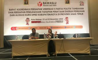 Bawaslu se-Jatim Persiapkan Pengawasan Penataan Dapil dan Alokasi Kursi DPRD