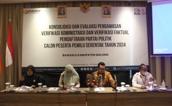 Bawaslu Lakukan Konsolidasi dan Evaluasi Pengawasan Verifikasi Administrasi dan Verifikasi Faktual Pendaftaran Partai Politik