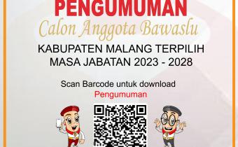 PENGUMUMAN CALON ANGGOTA BADAN PENGAWAS PEMILIHAN UMUM KABUPATEN MALANG TERPILIH MASA JABATAN 2023-2028